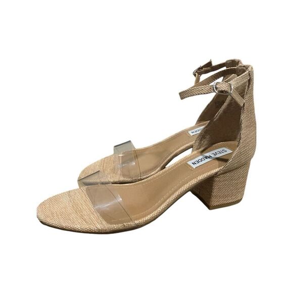 Steve Madden Shoes Irenee Raffia Heeled Sandals Size 7.5 NWB - Picture 1 of 6